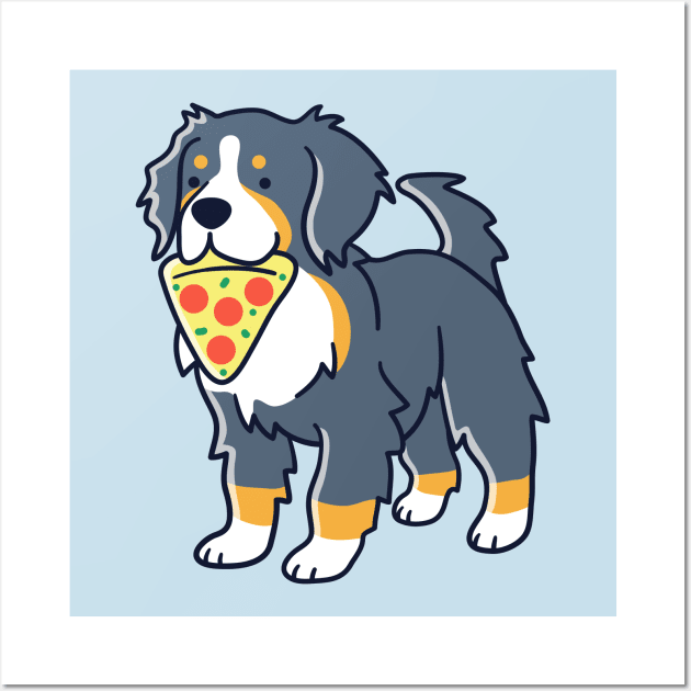 Bernese and Pizza Wall Art by Wlaurence